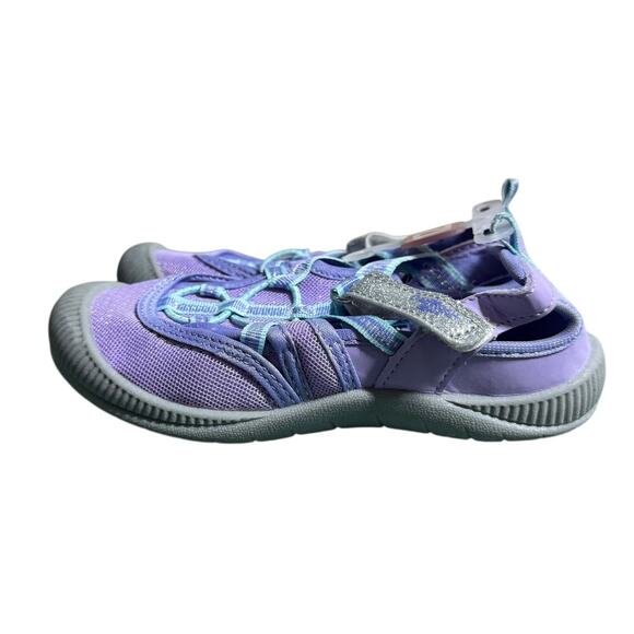 Oshkosh Sandals Toddler 12  Purple Glitter NWT Adjustable Machine Washable Play - Picture 1 of 5